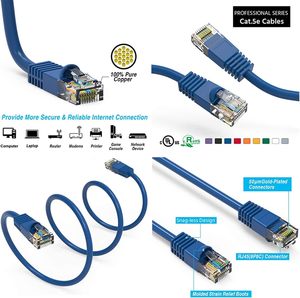 Cordon de raccordement <span class=keywords><strong>Ethernet</strong></span> UTP extérieur Cat <span class=keywords><strong>6e</strong></span> des fabricants solides Câble LAN toronné réseau en cuivre RJ45 Prix compétitif - Product Image 3