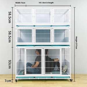 กรงแยกสัตว์เลี้ยงอเนกประสงค์หลายชั้น สำหรับแมวและสุนัข ใช้สำหรับเพาะพันธุ์ โรงพยาบาลสัตว์ เหมาะสำหรับร้านขายสัตว์เลี้ยงและสถานที่ท่องเที่ยว - Product Image 5