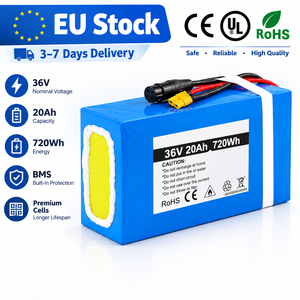 แบตเตอรี่ลิเธียมสำหรับจักรยานไฟฟ้า EU Stock 36V 20Ah 720Wh พร้อม BMS สำหรับแบตเตอรี่จักรยานไฟฟ้า - Product Image 1