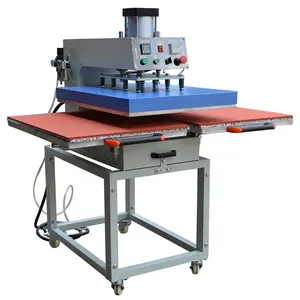 50*60cm Pneumatic Driver slide table Heat Press Machine for Sublimation Combo All Gaoshang Flatbed Printing