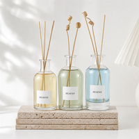 Bouteille diffuseur de parfum en verre cylindrique droit 50ml 90ml 100ml 150ml 180ml 200ml 220ml 300ml avec logo personnalisé pour emballage de parfum