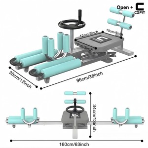 Estirador de Piernas para el Hogar con Rodillos Silenciosos, Entrenador de Yoga y Pilates con Marco de Acero y Respaldo Ergonómico, Plegable para Gimnasio en Casa - Product Image 3