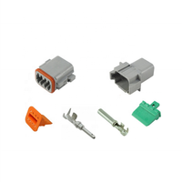 DT 12P Way sellado gris macho y hembra Auto impermeable cable eléctrico conector enchufe terminales montaje 16-20 AWG