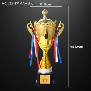 2026 JZ Meilleures ventes, très demandé à l'international, Coupe trophée en métal haut de gamme personnalisable pour les récompenses des compétitions sportives scolaires - Product Image 1