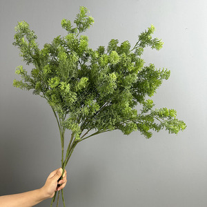 Stelo di felce asparagino artificiale soffice e vellutato da 72 cm con 3 rami, per decorazioni floreali per archi nuziali, fattorie e vasi domestici - Product Image 3