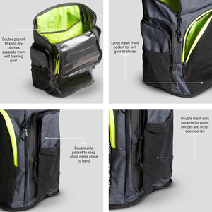 Bơi lội tập luyện Rucksack bơi vận động viên thể thao phòng tập thể dục Túi unisex lớn thiết bị đào tạo thiết bị bơi Túi ba lô 45L - Product Image 2