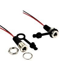 Connecteur DC femelle étanche 5,5 x 2,1 mm 5521/5525 à monter sur panneau, à souder, avec écrou de fixation, adaptateur DC-099