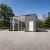 Bâtiment commercial préfabriqué en acier sur mesure, conteneur modulaire, atelier de réparation automobile, salle d'exposition avec mur-rideau en verre