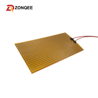 Élément chauffant électrique flexible en film de polyimide rond 12V avec conducteur en cuivre