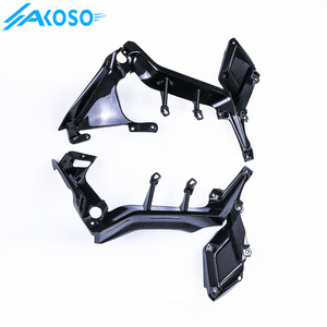 Kits de cuerpo de carenado de motocicleta de fibra de carbono seco AKOSO, cubierta de marco de paneles laterales para Honda <span class=keywords><strong>CB650F</strong></span> CBR650F <span class=keywords><strong>2014</strong></span> 2015 2016 2017 2018 - Product Image 2