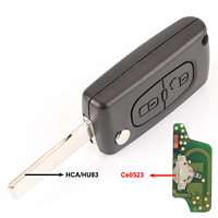Clé télécommande 2B 2 boutons ASK FSK 433MHz PCF7941/7961 pour 207/307/307s/308/407 et Citroën C2/C3/C4/C5/Berlingo/Picasso