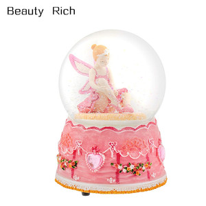 Rotación <span class=keywords><strong>princesa</strong></span> bailarina Hada 100MM Musical globo de agua juega melodía lago <span class=keywords><strong>Cisne</strong></span> globo de nieve - Product Image 1