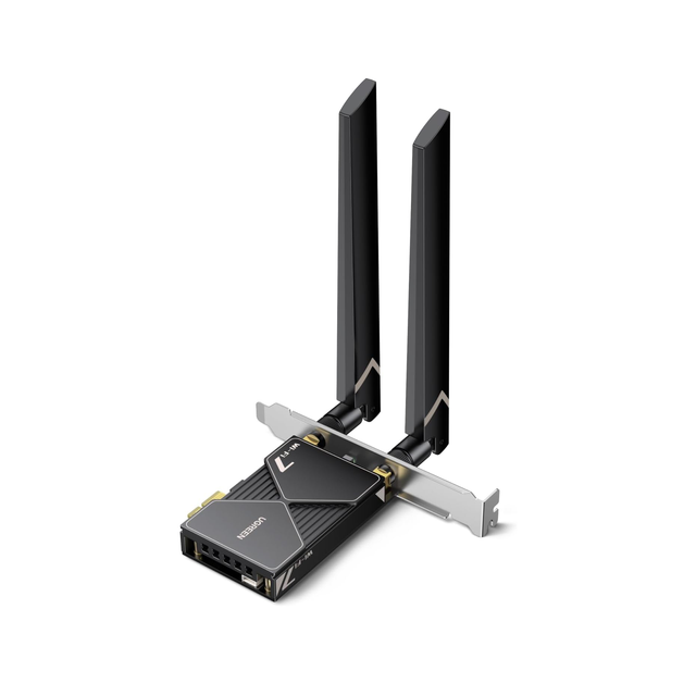 UGREEN WiFi 7 BE6500 PCIe WiFi Card, Bluetooth 5.4, IEEE 802.11ax/be, 6G 2882Mbps/5G 2882Mbps/2.4G 688Mbps Tri Band