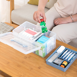 Usine nouvelle boîte de rangement médicale en plastique Mini trousse de premiers soins pour la forme de rectangle à la maison - Product Image 5
