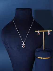 Bride Talk Fashion <span class=keywords><strong>CS</strong></span> Kupfer-Zirkon Hochzeitsgeschenk Halskette und Ohrringe Set Feiner Schmuck für Frauen Hochzeitsgeschenk - Product Image 6