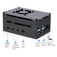 La carcasa GeeekPi Raspberry Pi 4B admite un ventilador de refrigeración PoE Hat de 5 V D938
