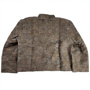 Veste décontractée pour homme en tissu tissé marron à manches longues avec boutons sur le devant, idéale pour un usage quotidien - Product Image 6