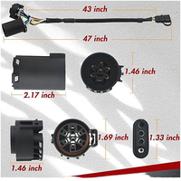 Arnés de cableado para remolque americano WEISI de 7 y 4 pines, adaptador macho/hembra, cable de extensión con cable blanco, clasificación IP67, longitud personalizada