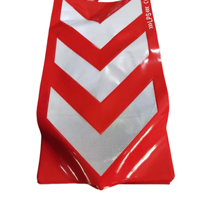 Señal de Advertencia de Tráfico Plegable con Flecha Reflectante LED Solar, de PVC/PET, Alta Visibilidad, para Emergencias en Carretera - Product Image 5