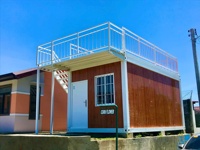 Bâtiment mobile préfabriqué à deux étages en conteneurs, bureau mobile, hôpital, facile à installer, design moderne et respirant