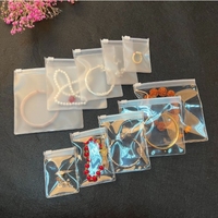 Sac en plastique givré texturé hautement scellé pour un rangement pratique des colliers et autres bijoux