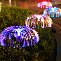 Conçu sur mesure OEM ODM RVB solaire méduse lumières de jardin IP65 étanche pelouse prise de terre pour décorations de Noël utilisation en extérieur