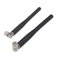 Antena Eksternal Karet Berlapis Nikel SW-26070601 GSM, Antena Omnidirectional 3G/4G 2dBi 115mm, Antena Portabel Gain Tinggi