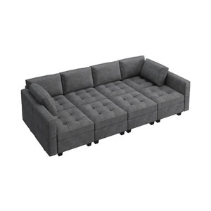 Canapé d'angle modulaire Mario, design moderne et pliable, en <span class=keywords><strong>tissu</strong></span> bouclé et velours, idéal pour les salons <span class=keywords><strong>Boconcept</strong></span> - Product Image 3