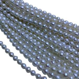 Nuevo Producto, Perlas Barrocas de Agua Dulce Naturales AK de 6-7 mm, Perlas Sueltas Blancas para Joyería Hecha a Mano, Forma Irregular - Product Image 5