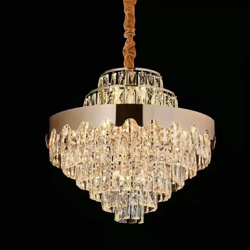 Высококачественный кристаллический Железный материал k9 в стиле ретро, дизайнерский потолочный светильник, кристаллические подвесные светильники