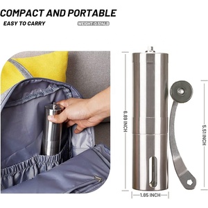 Molinillo de Café Manual de Acero Inoxidable 304 con Logotipo Personalizado, Molinillo de Café Portátil con Muela de Cerámica para Hogar, Oficina, Camping, OEM, OD - Product Image 2
