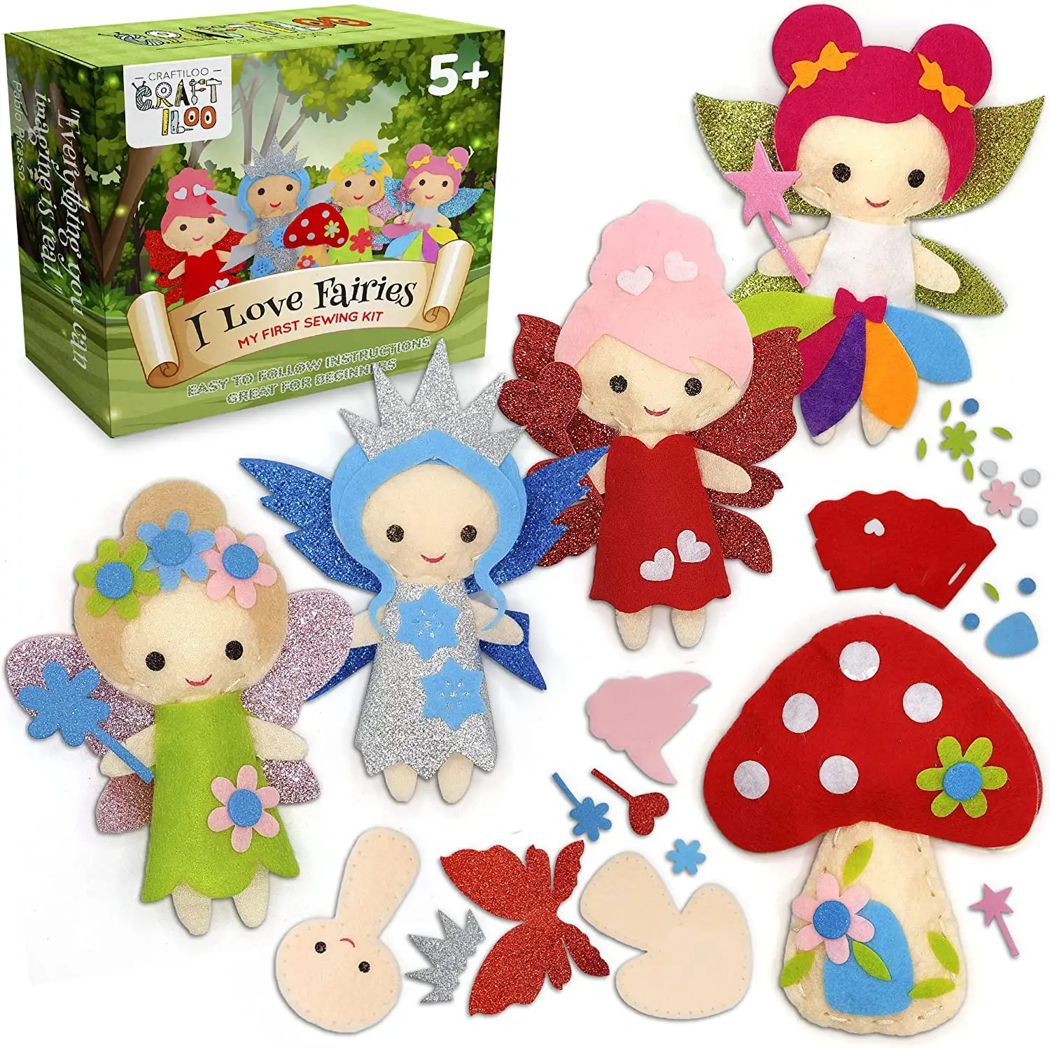 Mini brinquedos de viagem para meninas, kit de brinquedos educativos para crianças, para artes e artesanato, personalizado com feltro