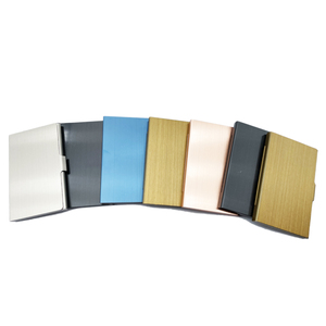 Bleu argent noir or Rose Antique Bronze cuivre couleur acier inoxydable nom porte-<span class=keywords><strong>carte</strong></span> de crédit métal cadeau article boîte pour les entreprises - Product Image 1