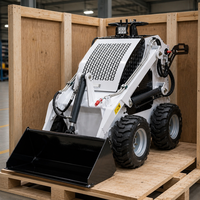 Pengiriman Gratis Mini Skid Steer Loader Diesel Pertanian Crawler Skid Steer Loader Kebun Diesel Mini Track Loader Tersedia