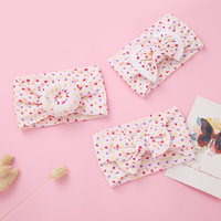 Nouveau-né doux arc fille bébé à pois Nylon pour nouveau bébé fille chapeaux Turban mode cadeau cheveux accessoires bandeau