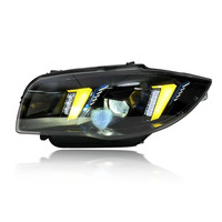Accessoires automobiles SJC, phare pour BMW Série 1 E87 E82, jaune et blanc, double couleur, style DRL Snake Eyes, phare avant