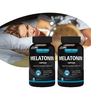 Ausreson OEM Cápsula de melatonina Suplementos para dormir-Theanine GABA 1mg 5mg 10mg Cápsulas de melatonina a granel - Product Image 1