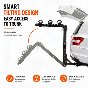 <span class=keywords><strong>Portabici</strong></span> da <span class=keywords><strong>Gancio</strong></span> <span class=keywords><strong>Traino</strong></span> per E-Bike, 3 Bici, da Appendere Posteriormente, 110 libbre, Pieghevole, Inclinabile, in Acciaio, per Auto, Bici da Montagna, Strada, SUV con <span class=keywords><strong>Gancio</strong></span> da 2 Pollici - Product Image 4