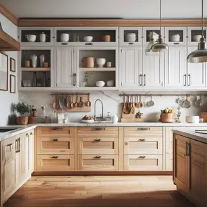 Cuisine Complete Solid Wood Luxury Furniture Mdf Kitchen Designs Cabinet Set