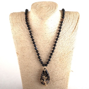 <span class=keywords><strong>Pietre</strong></span> di agata naturale della banda dei gioielli della boemia di modo annodate con il regalo all'ingrosso della <span class=keywords><strong>collana</strong></span> di Boho delle donne del pendente di pietra - Product Image 2