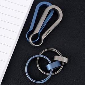 Siêu nhẹ hợp kim titan Keychain Snap móc Carabiner nhanh chóng phát hành chủ chốt với vòng chìa khóa - Product Image 3