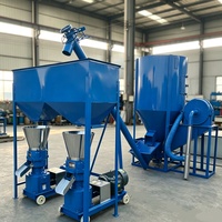 Machine de production de granulés d'aliments pour volailles et bétail 1T/H, économique et complète, équipement d'usine de traitement des aliments pour animaux
