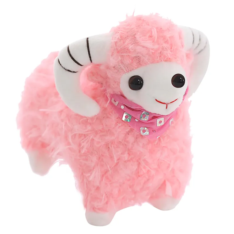 Peluche imitation mouton, foulard, animal en peluche, forme de mouton