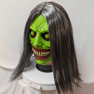 Máscara de látex de medio rostro de Exorcista Verde, divertida para Halloween, accesorio para cosplay y juegos de rol - Product Image 2