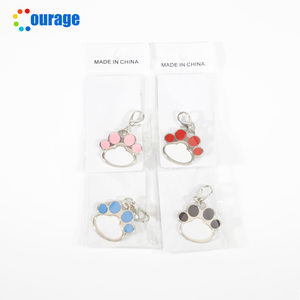 Etiqueta de identificación con <span class=keywords><strong>huella</strong></span> de gato para mascotas, etiquetas personalizadas con nombre, en blanco, gran oferta - Product Image 6