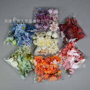 Kit de matériaux pour fleurs artificielles Dongchen Crafts, type D, fleurs en soie blanches, roses, rouges, violettes, oranges, vertes, bleues, 10 cm et moins. - Product Image 4