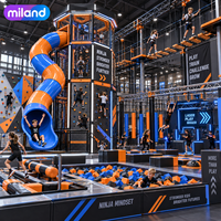 Équipement de terrain de jeux pour enfants Cyber Ninja Neon pour aires de jeux intérieures, blocs de construction, piscine à balles, parcours de cordes hautes