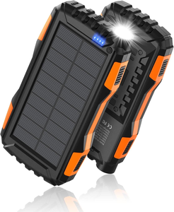 เครื่องชาร์จพกพา 42800mAh เครื่องชาร์จพลังงานแสงอาทิตย์ พาวเวอร์แบงค์ ความจุ 50000mah ชาร์จเร็ว แบตเตอรี่สำรองภายนอก 5V3.1A สำหรับการตั้งแคมป์ - Product Image 1