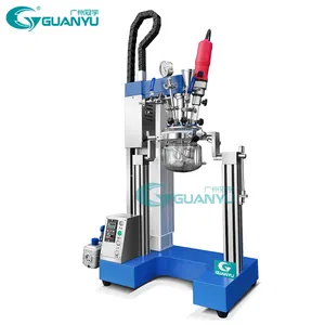Glass Reactor Glass Reactor With Jacketed Mixing Machine Double Layer Laboratory Equipment