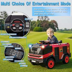 Coche <span class=keywords><strong>de</strong></span> Juguete Eléctrico para Niños, Camión <span class=keywords><strong>de</strong></span> Bomberos, 12V, con Tanque <span class=keywords><strong>de</strong></span> <span class=keywords><strong>Agua</strong></span> y Pistola, Fabricado en China - Product Image 1